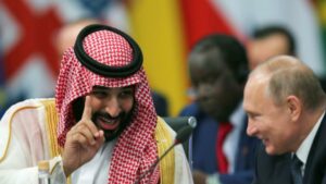 Mohammed bin Salman și Vladimir Putin - sursa foto - realitatea.net