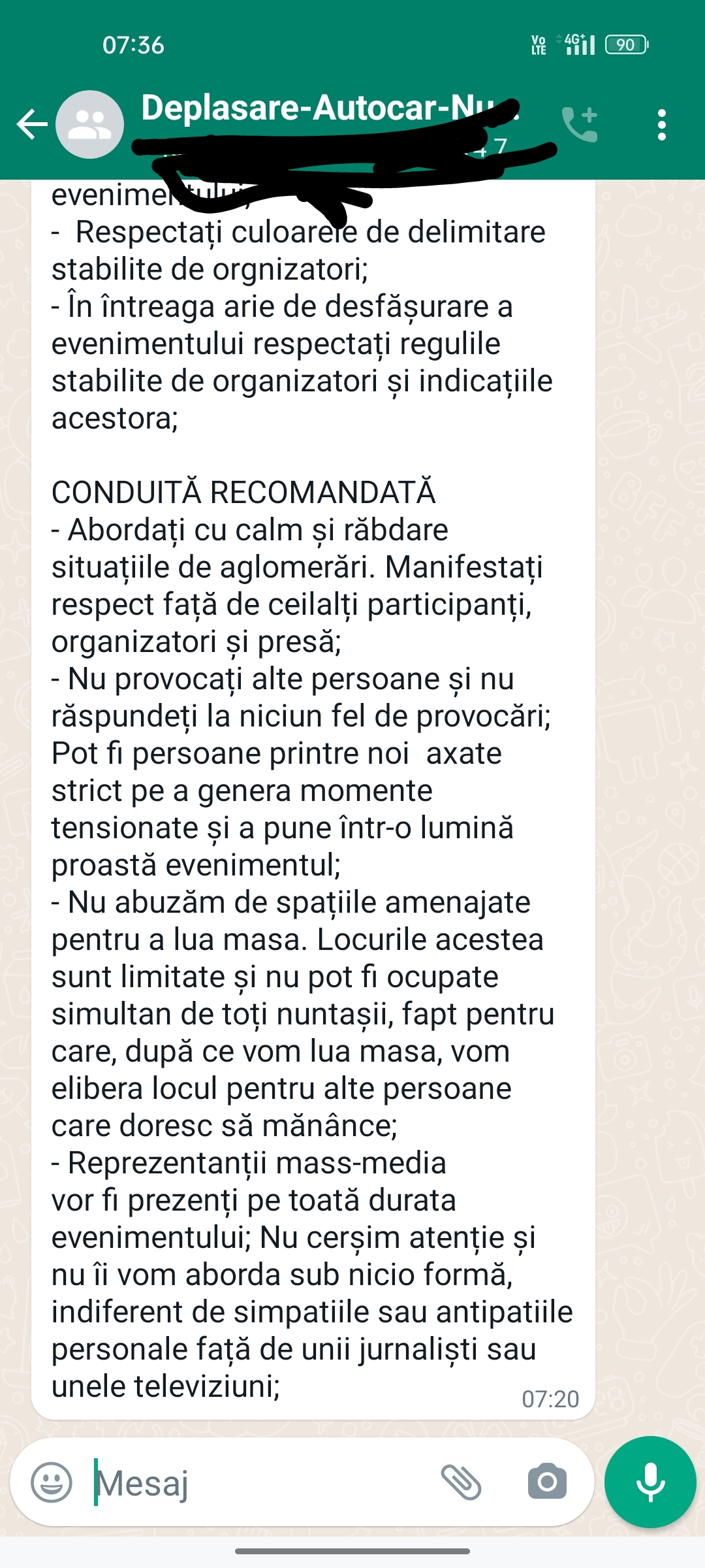 Sursă foto: Print screen WattsApp