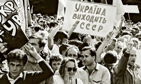 Imagini de la protestele din Ucraina, anul 1991, sursă foto Kyiv Post