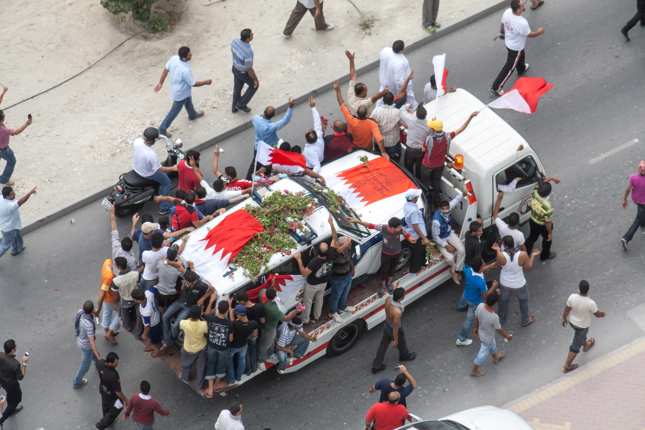 Proteste și revoltă în Bahrain în martie 2011, în timpul Primăverii Arabe. Sursă foto: Dreamstime 