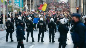 proteste, bruxelles, sursa foto Euractiv