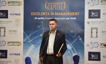 Cosmin Bradea, director general cargo-partner, pe scena Galei Capital „Excelență în Management”, Sursa foto Cristian Velea