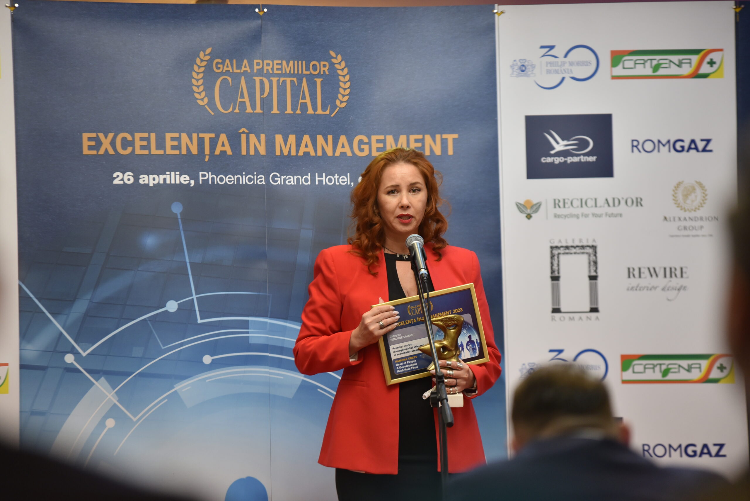 Ramona Crețu, manager de dezvoltare organizațională Profi România la Gala Capital Excelență în Management Sursă foto: Christian Blancko