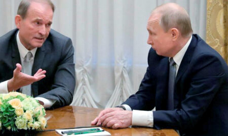 Oligarhul Viktor Medvedciuk și Vladimir Putin SURSA FOTO: ATLANTICOUNCIL.COM