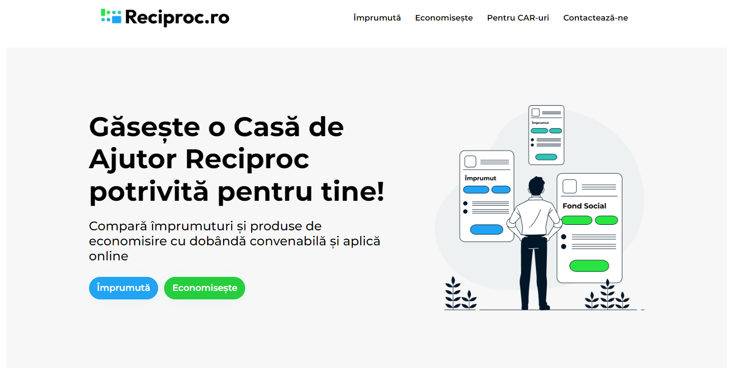 O platforma nouă în România. Caselor de Ajutor Reciproc disponibile online