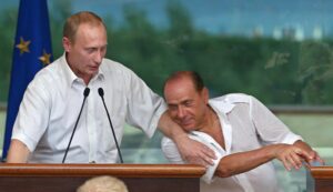 Vladimir Putin și Sivio Berlusconi Sursă foto POLITICO