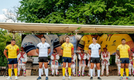 Noul echipament al Echipei Naționale de Rugby este inspirat din portul călușarilor (sursă foto: Evenimentul Zilei / Răzvan Vălcăneanțu)