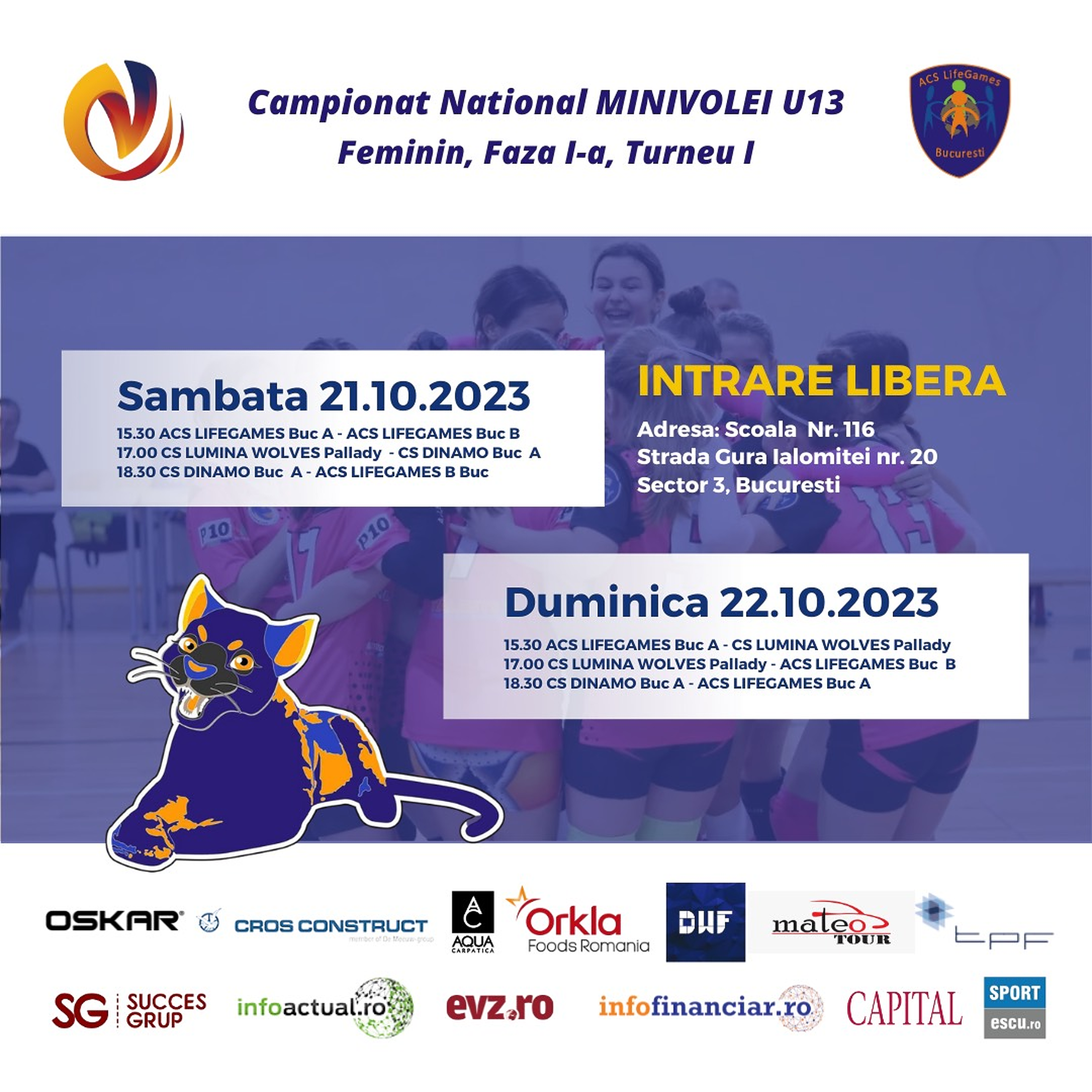 Campionat National Minivolei U13, Feminin, Faza I-a, Turneu I