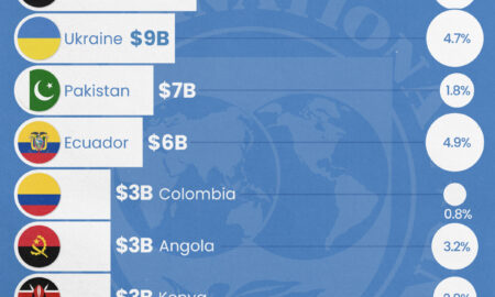 Lumea în cifre: Top 10 cele mai îndatorate țări față de FMI