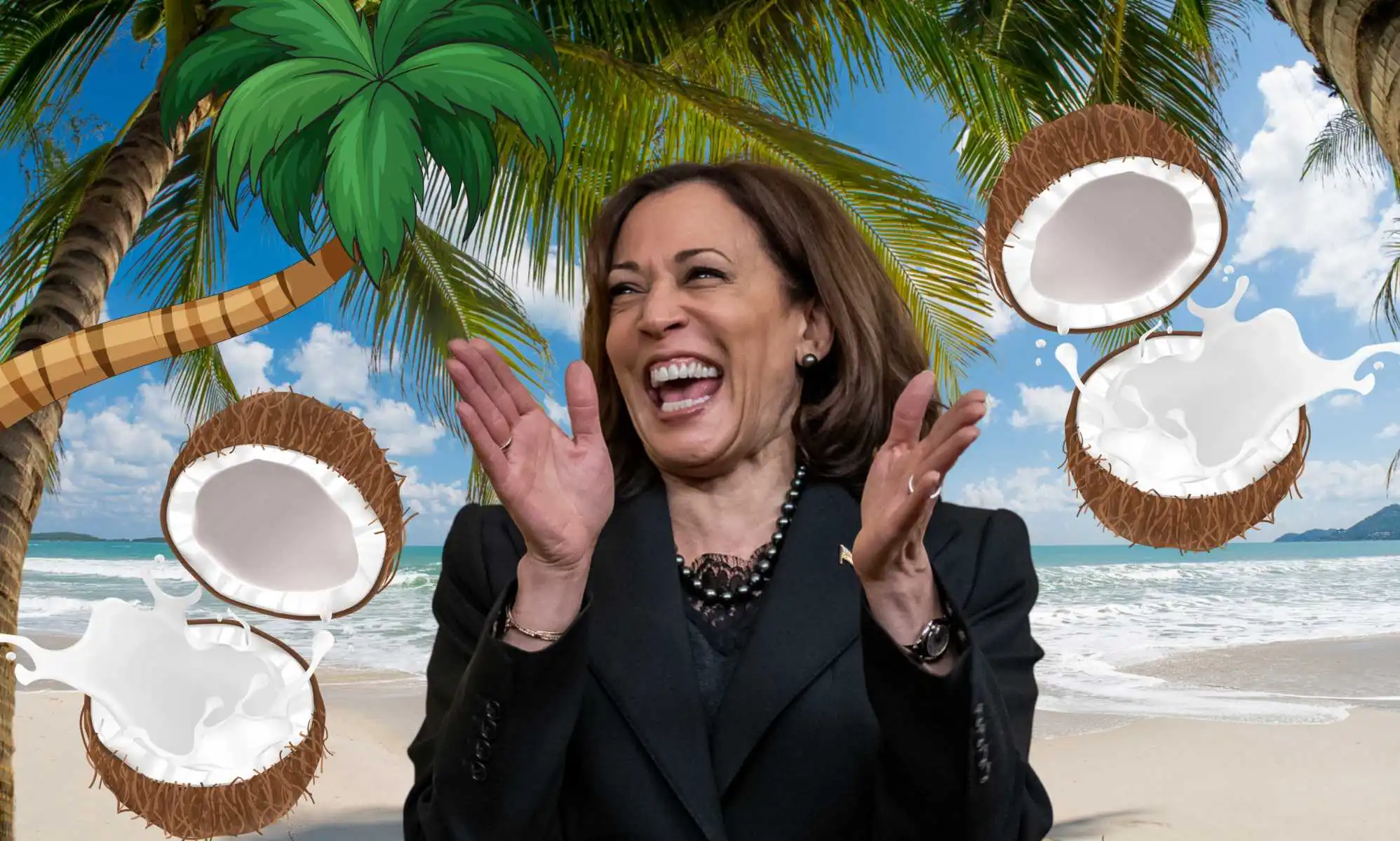 Kamala Harris cocotier (sursă foto: PinkNews)