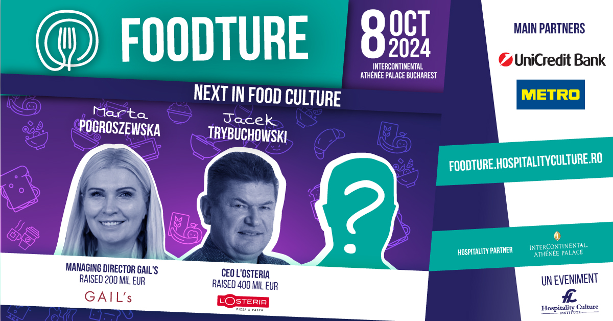 Viitorul gastronomiei, dezbătut la Conferința Foodture – Next in food culture. Evenimentul are loc pe 8 octombrie