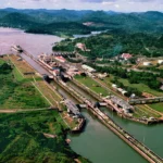 tugboat one ship locks Panama Canal